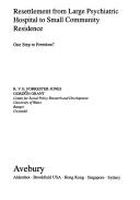Cover for Resettlement from large psychiatric hospital to small community residence