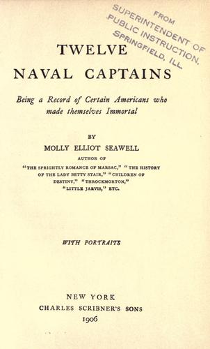 Cover for Twelve naval captains, being a record of certain Americans who made themselves immortal.