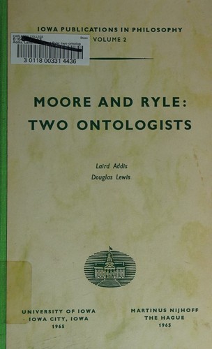 Cover for Moore and Ryle