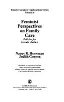 Cover for Feminist perspectives on family care