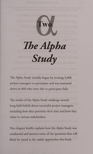 Cover for Alpha Project Managers