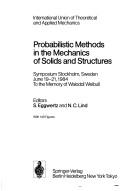 Cover for Probabilistic methods in the mechanics of solids and structures