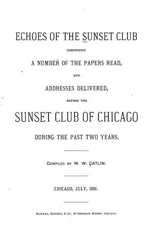 Cover for Echoes of the Sunset club
