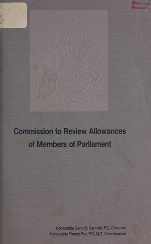 Cover for Commission to Review Allowances of Members of Parliament : [report].