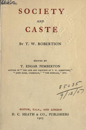 Cover for Society and Caste.