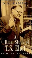Cover for A Critical Study of T S Eliot