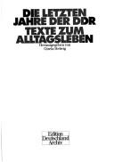 Cover for Die Letzten Jahre der DDR
