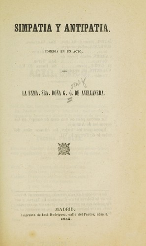 Cover for Simpatía y antipatía