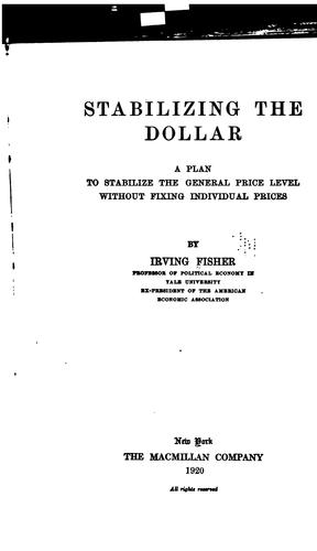 Cover for Stabilizing the dollar