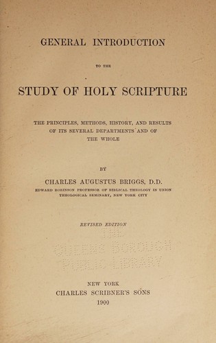 Cover for General Introduction to the Study of Holy Scripture