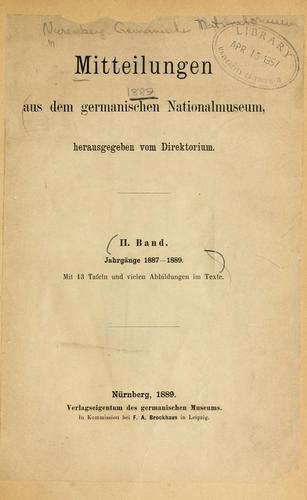 Cover for Mitteilungen.