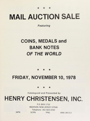 Cover for Mail auction sale