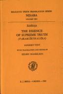 Cover for The essence of supreme truth (Paramārthasāra)