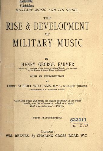 Cover for The rise & development of military music