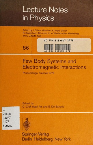 Cover for Few body systems and electromagnetic interactions