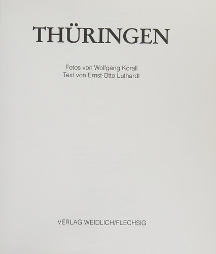Cover for Thüringen