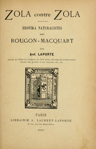 Cover for Zola contre Zola