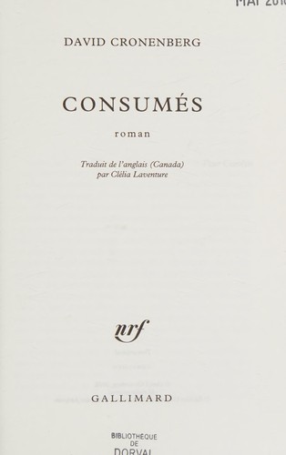 Cover for Consumés