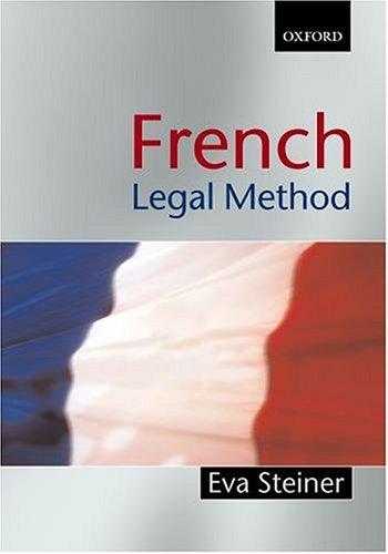 Cover for French legal method