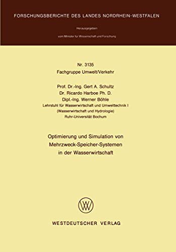 Cover for Optimierung und Simulation von Mehrzweck-Speicher-Systemen in der Wasserwirtschaft