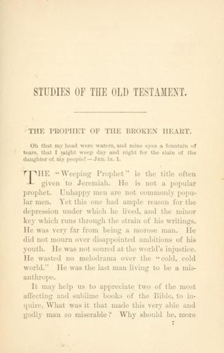 Cover for Studies of the Old Testament