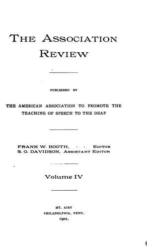 Cover for The Association Review