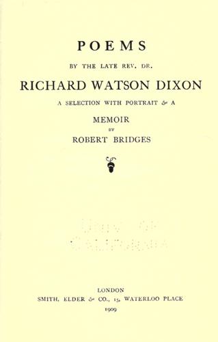 Cover for Poems