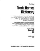 Cover for Trade names dictionary