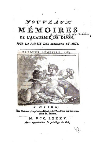 Cover for Mémoires de l'Académie des sciences, arts et belles lettres de Dijon