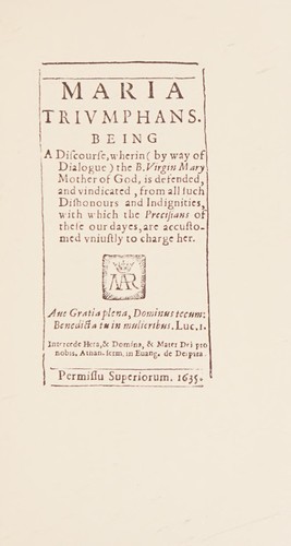 Cover for Maria triumphans