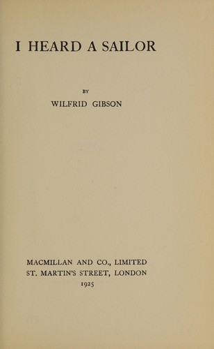 Cover for I heard a sailor
