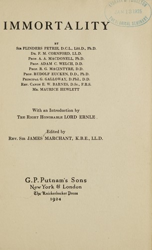 Cover for Immortality