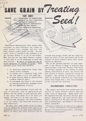Cover for Save grain by treating seed!