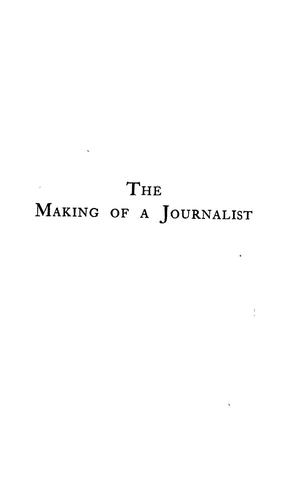 Cover for The making of a journalist