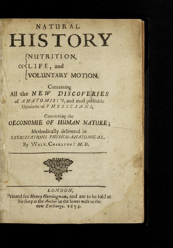 Cover for Natural history of nutrition, life, and voluntary motion
