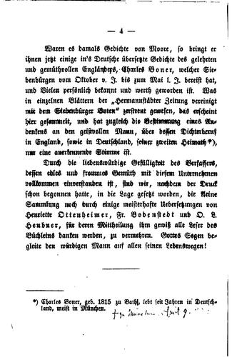 Cover for Gedichte aus dem Englischen des Charles Boner, herausg. von J.K. Schuller