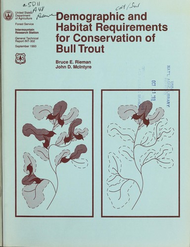 Cover for Demographic and habitat requirements for conservation of bull trout