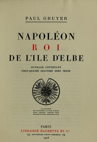 Cover for Napoléon, roi de l'île d'Elbe