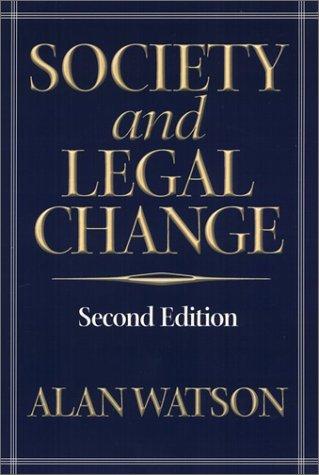 Cover for Society and legal change