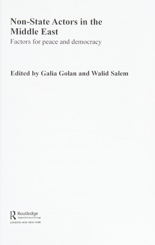Cover for Non-State Actors in the Middle East