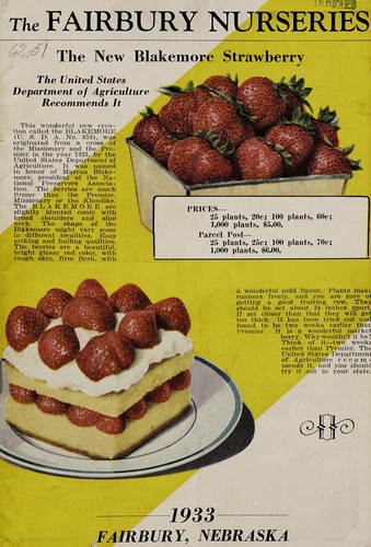 Cover for Fairbury Nurseries, 1933