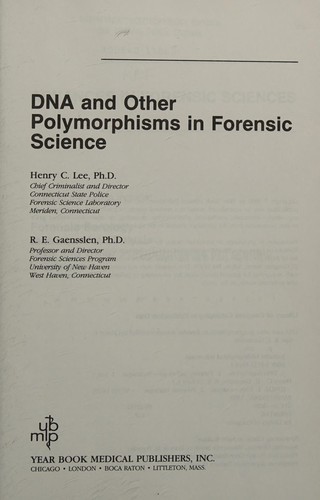 Cover for DNA and other polymorphisms in forensic science