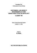 Cover for Gettering and Defect Engineering in the Semiconductor Technology