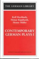 Cover for Contemporary German plays