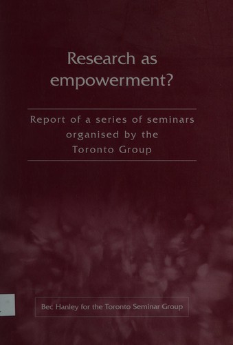 Cover for Research as Empowerment