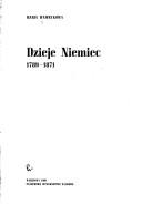 Cover for Dzieje Niemiec 1789-1871