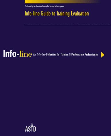 Cover for Info-line guide to training evaluation.
