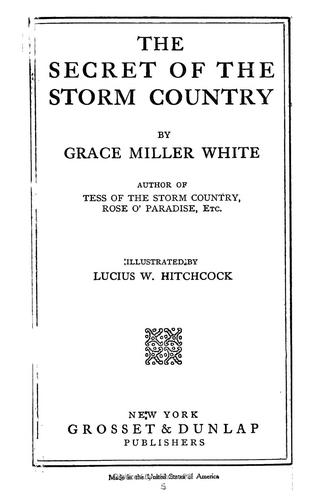 Cover for The secret of the storm country ...