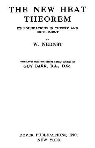 Cover for The new heat theorem