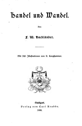 Cover for Handel and wandel.